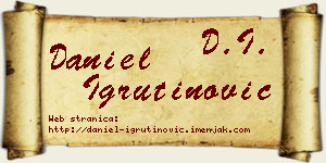 Daniel Igrutinović vizit kartica